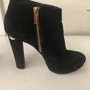 Michael Kors Black Suede Haven Booties